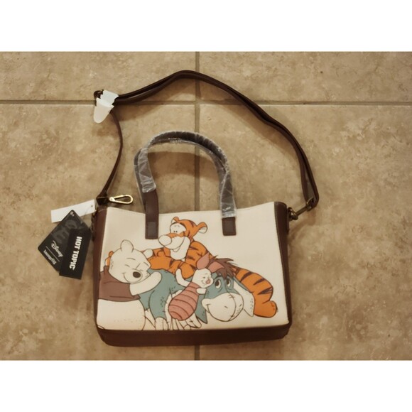 NWT Loungefly Disney Winnie The Pooh Group Hug Satchel  LOUNGEFLY DISNEY NWT WINNIE THE POOH GROUP HUG FALL FRIENDS SATCHEL HANDBAG